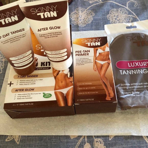 Full Set Skinny Tan Tanning Tanner Kit 4 piece - Picture 2 of 7